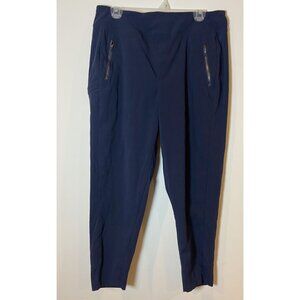 Athleta Trekkie North Jogger Pants Zipper Pocket Navy Blue Size 14